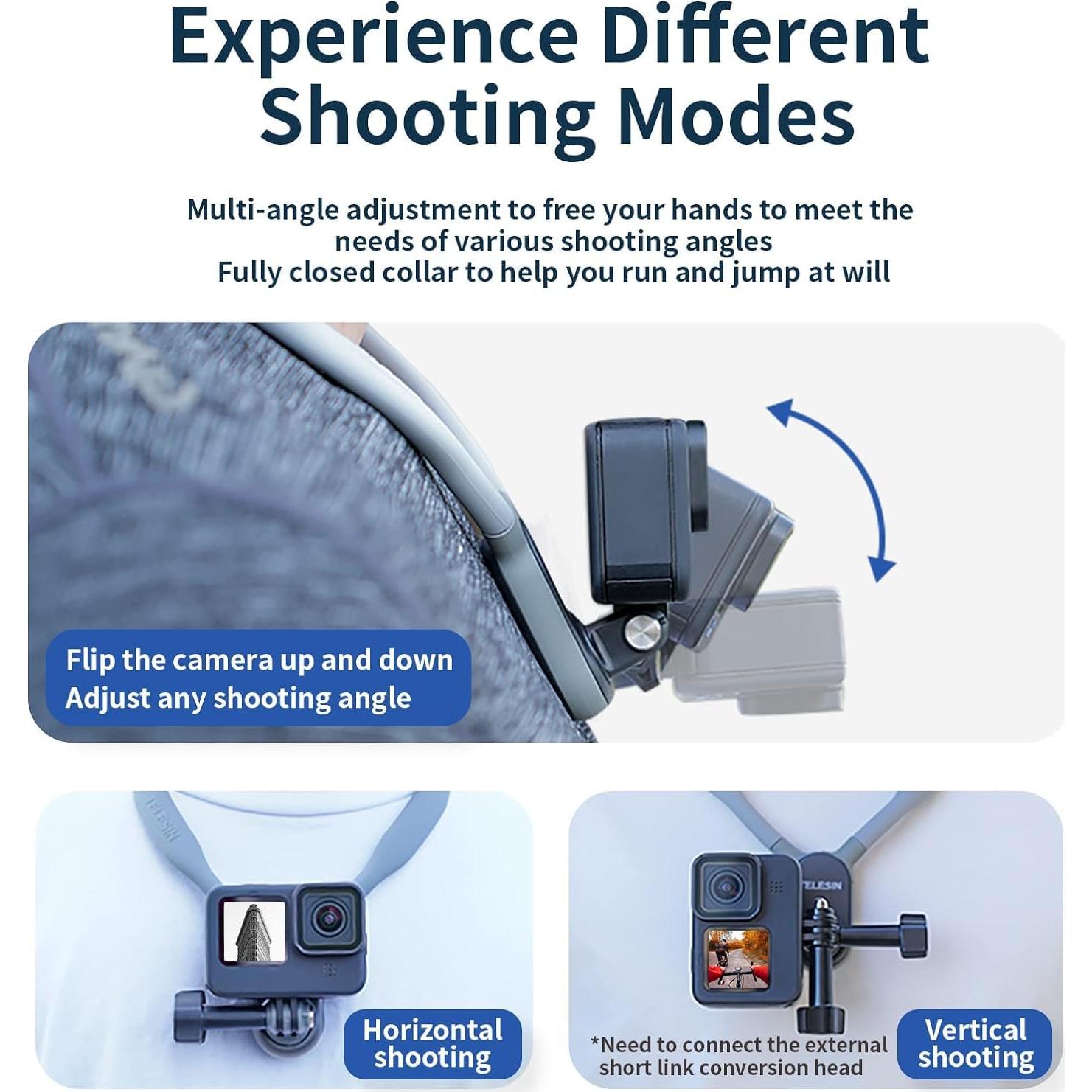 Soporte Magnético para Cuello TELESIN Plus 20cm para GoPro y Teléfono