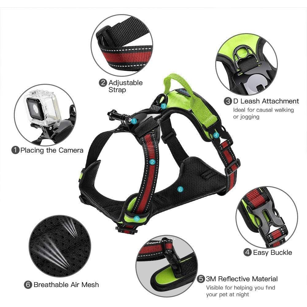Arnés para Perros SmilePowo Ajustable con Montaje GoPro