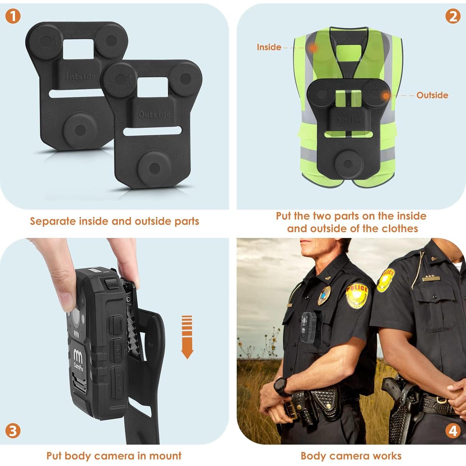 Soporte Magnético CammPro para Cámara Corporal Universal