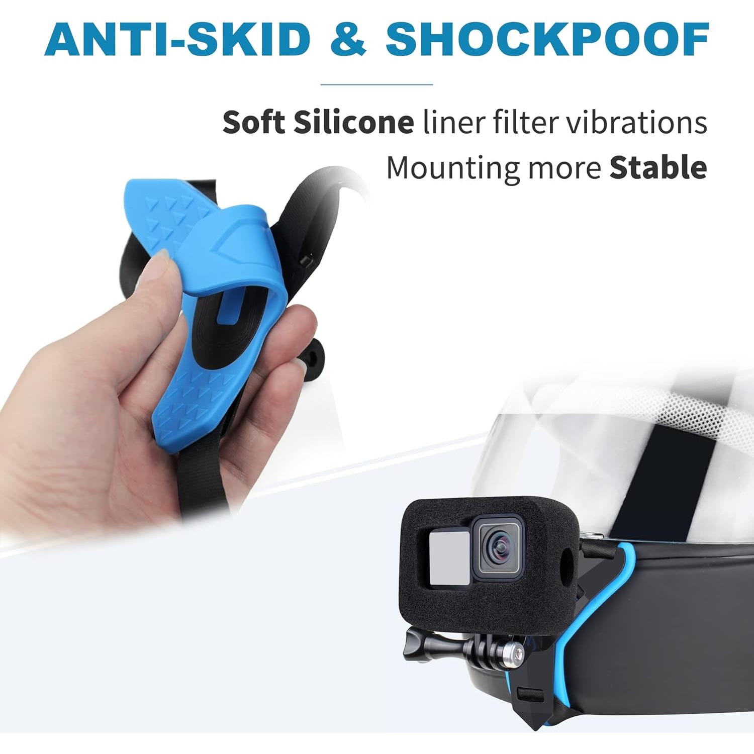 Soporte para casco YALLSAME con parabrisas para GoPro 9-13