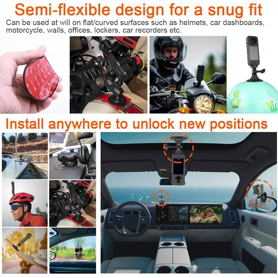 Kit de Montaje Adhesivo Flexible DEKEENSTAR FAM-66A para Cámara