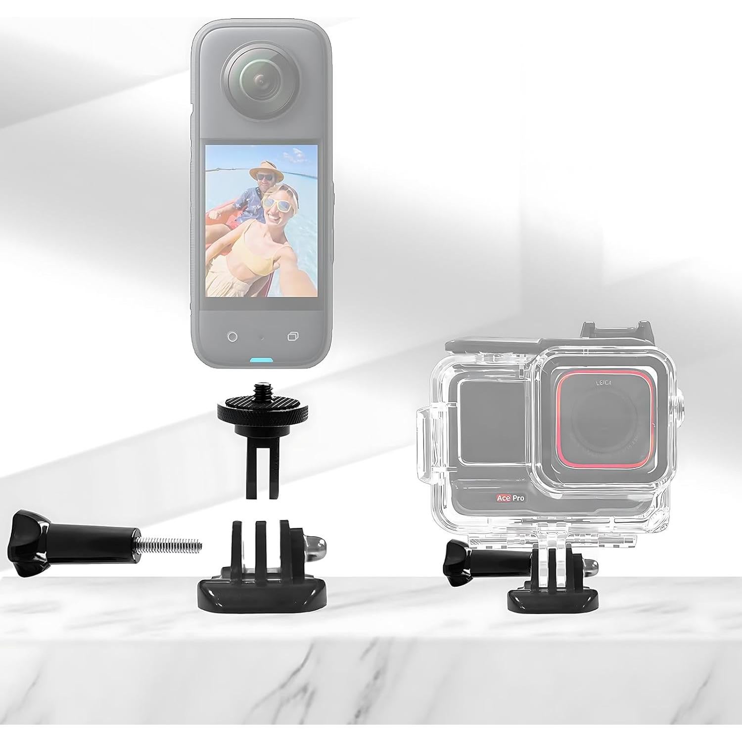 Soporte Adhesivo Flexible SRUIM para Casco - Compatible con Insta 360 y GoPro