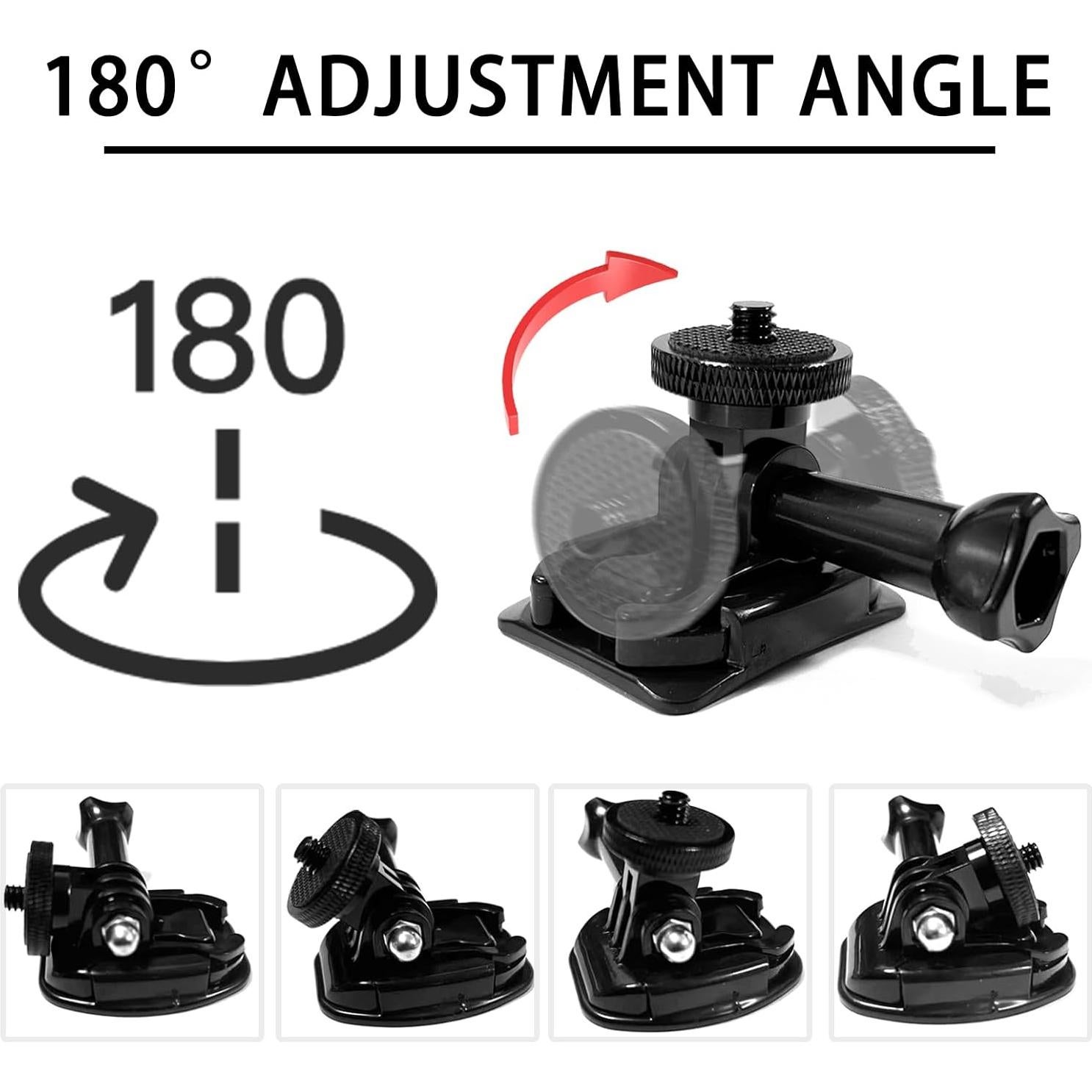 Soporte Adhesivo Flexible SRUIM para Casco - Compatible con Insta 360 y GoPro