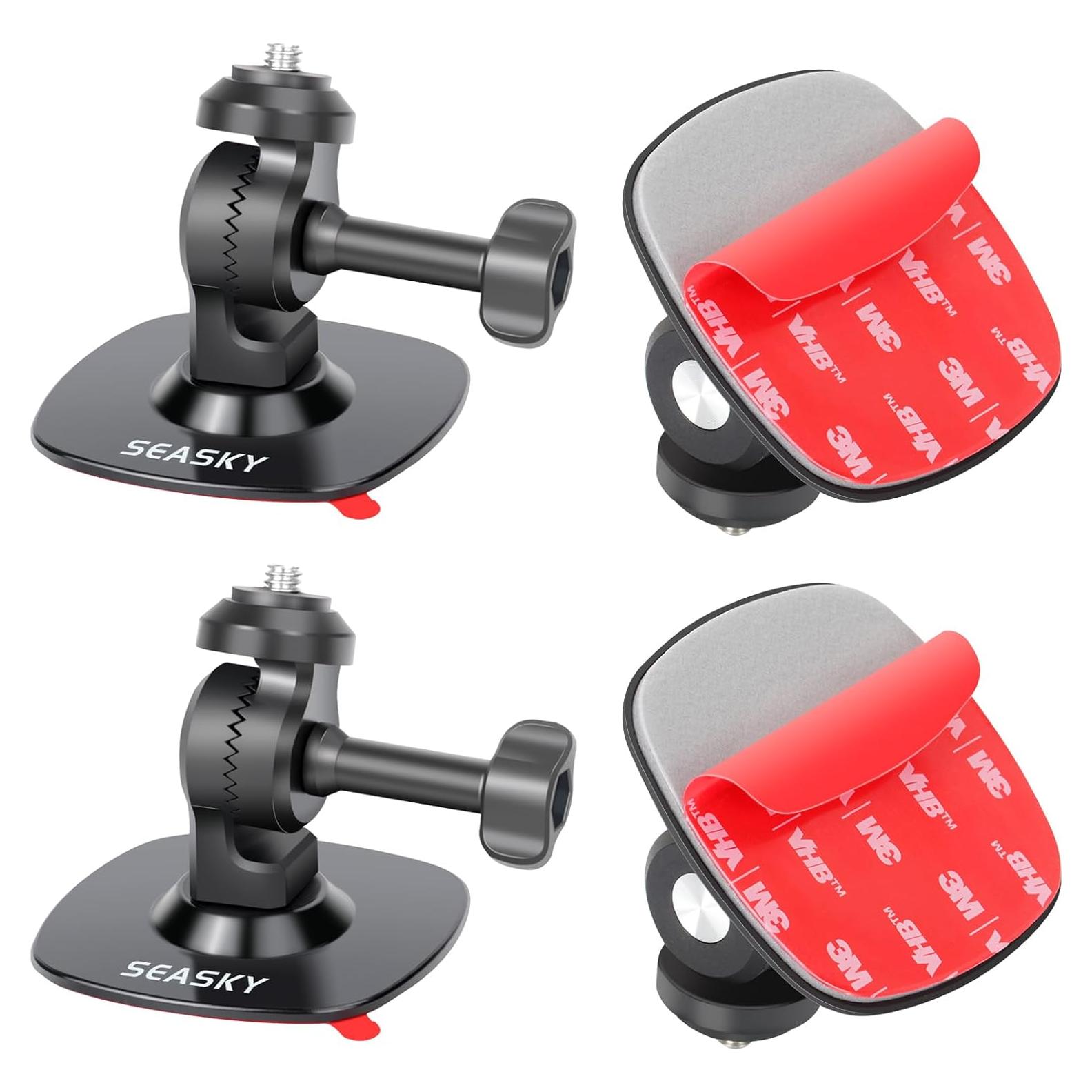 Soporte Adhesivo Flexible SEASKY A2 para Casco - 2 Pack