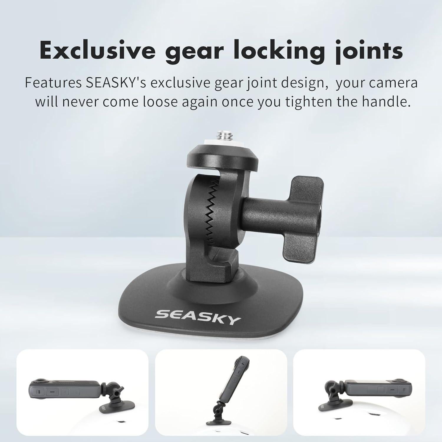 Soporte Adhesivo Flexible SEASKY A2 para Casco - 2 Pack