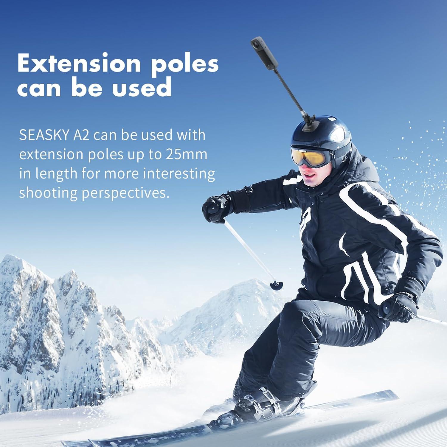 Soporte Adhesivo Flexible SEASKY A2 para Casco - 2 Pack