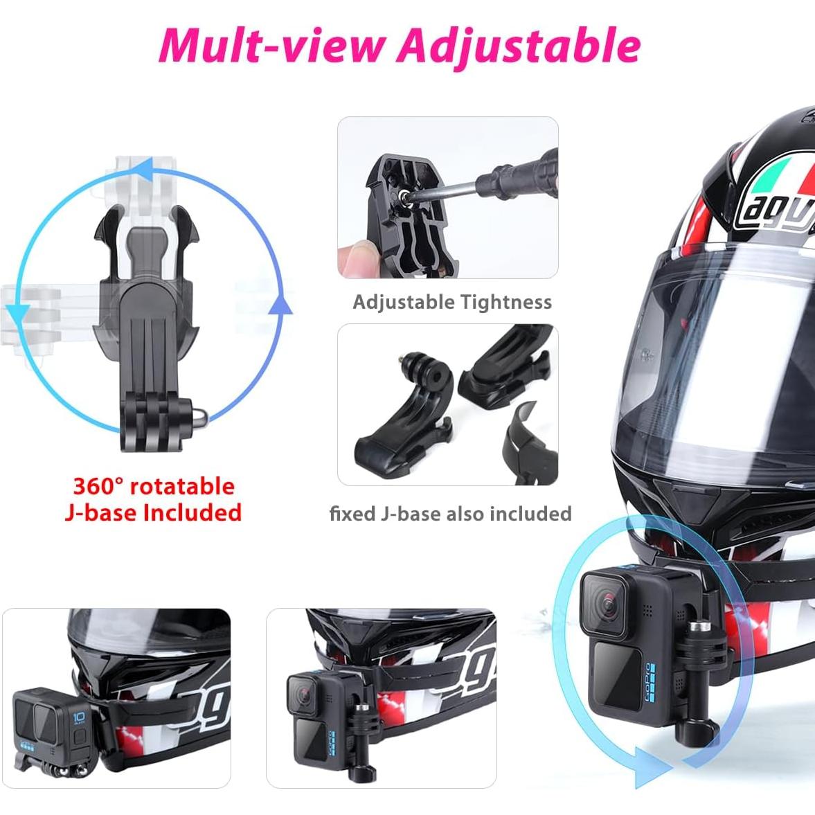 Soporte de Barbilla Akeipho para Casco de Motocicleta con Adhesivos