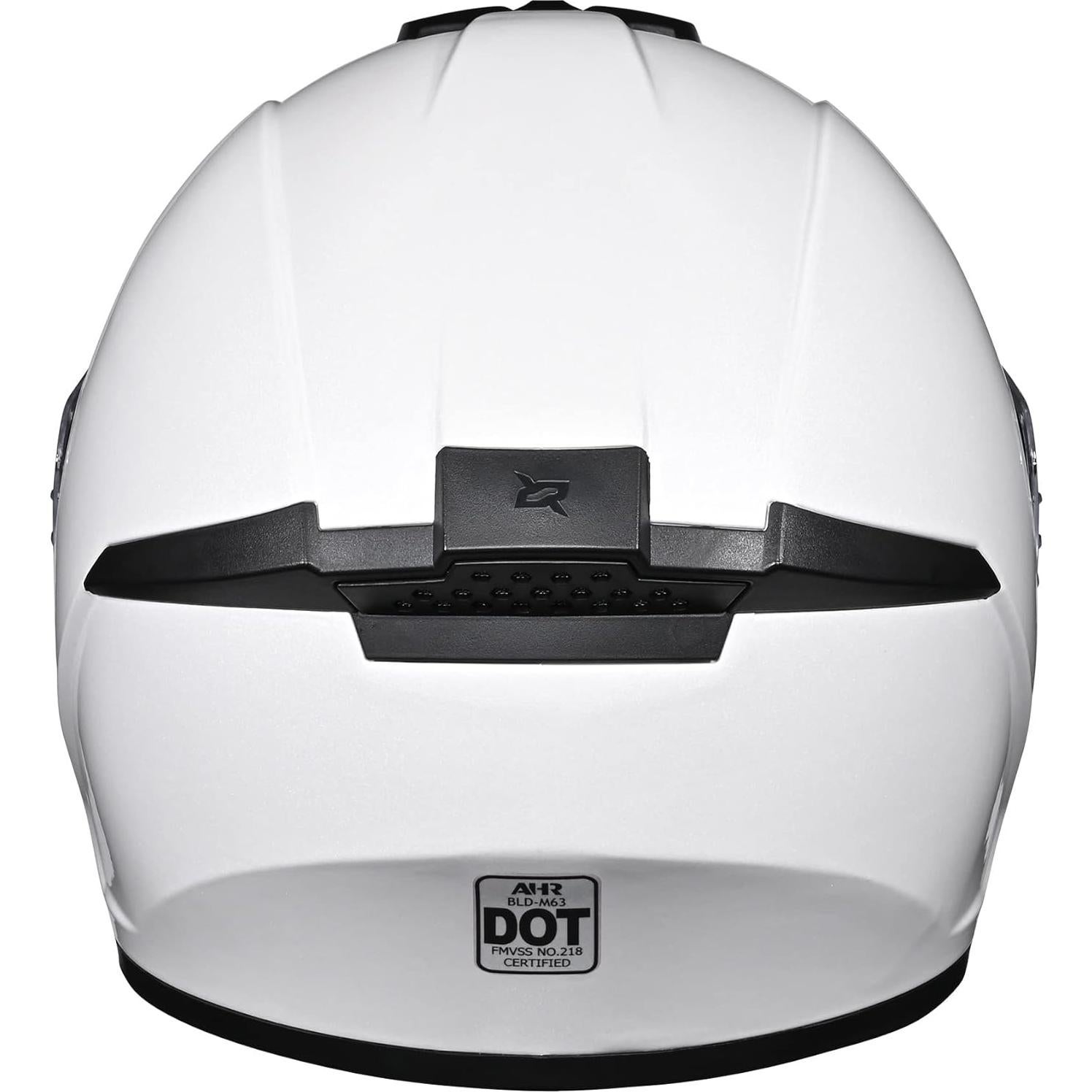 Casco AHR Full Face Touring Racing Run-F3 Negro y Blanco