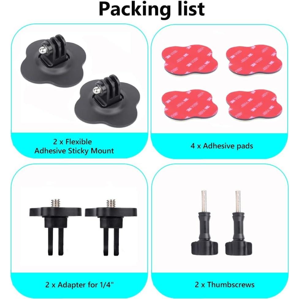 Kit de Montaje Adhesivo Flexible TANSUO para Cámaras de Acción