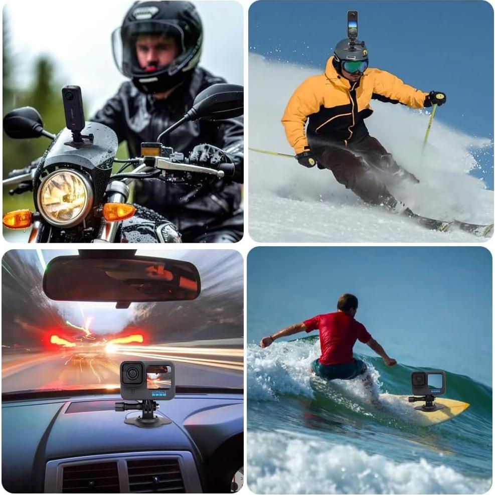 Kit de Montaje Adhesivo Flexible TANSUO para Cámaras de Acción