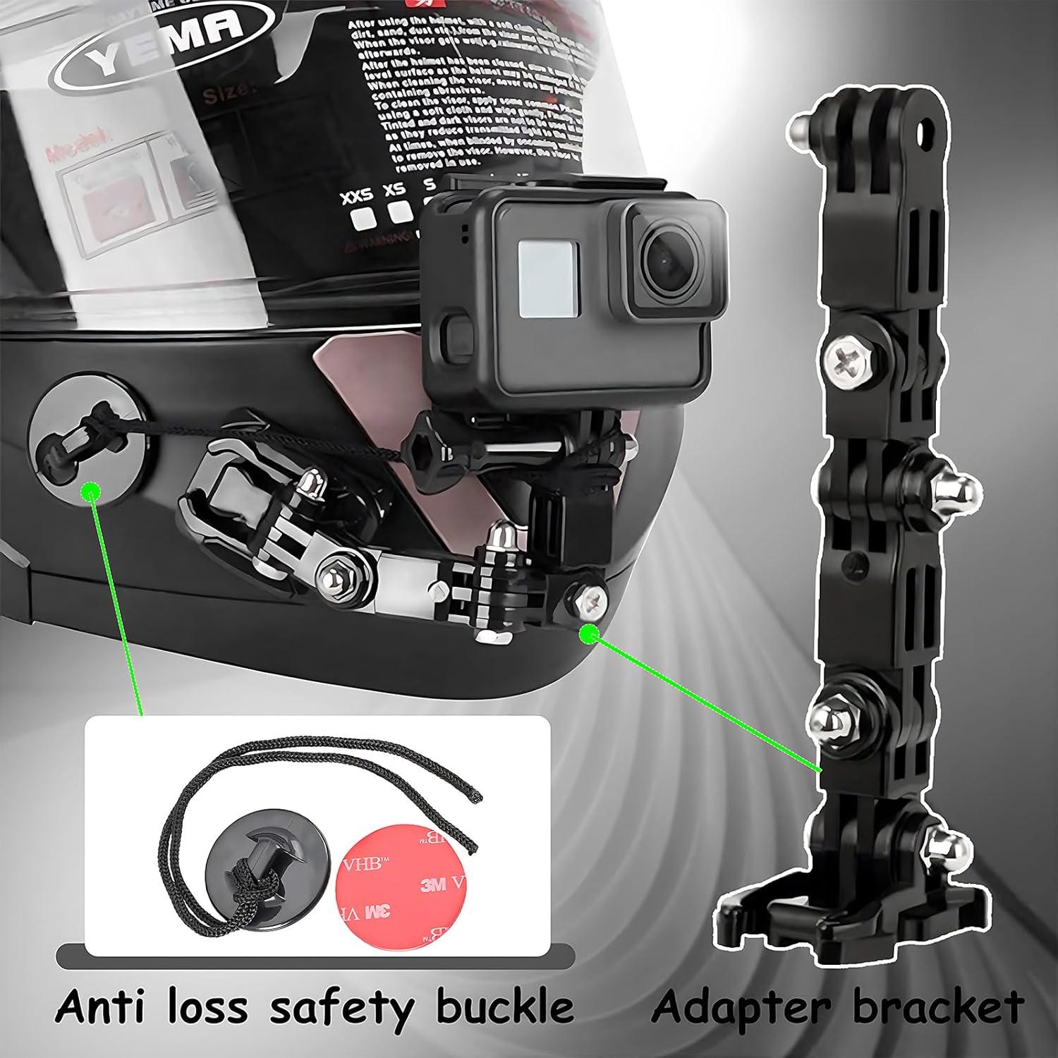 Kit de Montaje para Casco de Motocicleta SRUIM - GoPro, DJI, Insta360