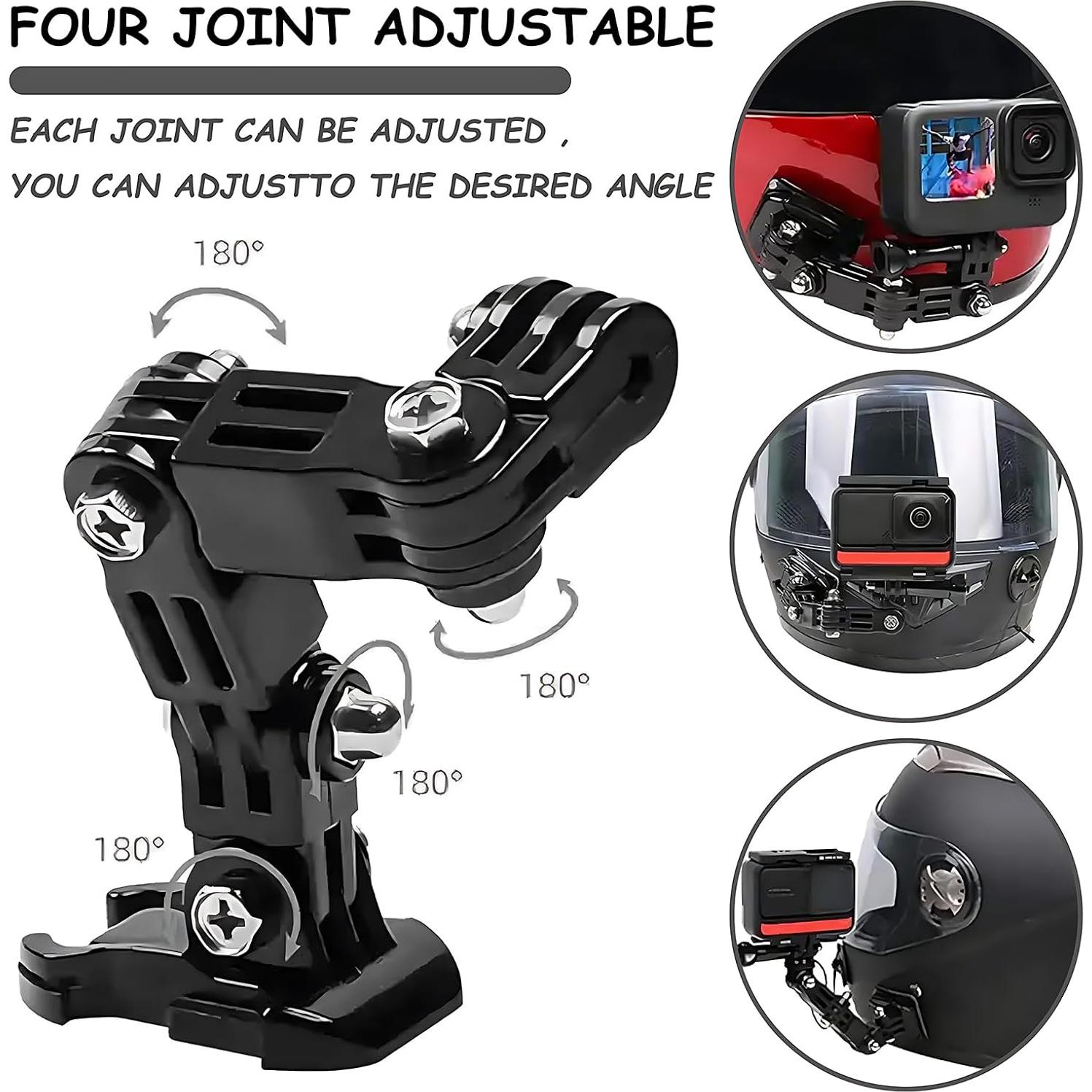 Kit de Montaje para Casco de Motocicleta SRUIM - GoPro, DJI, Insta360