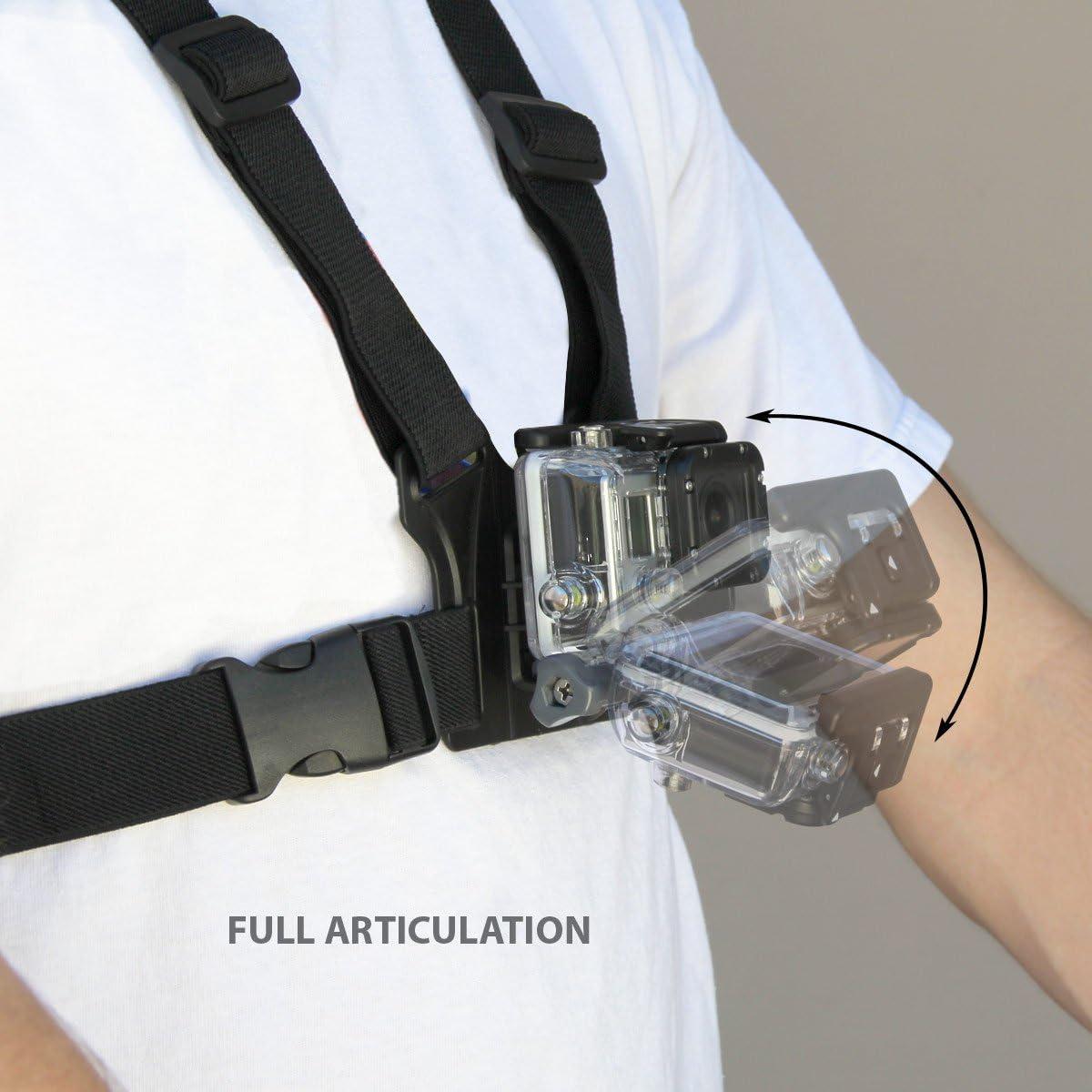 Arnés de Pecho USA Gear para Cámara de Acción - Ajuste 4 Puntos