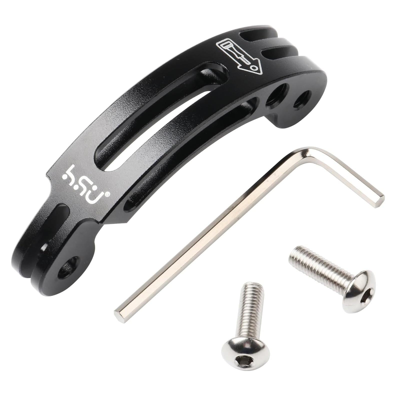 Brazo de Extensión Curvado HSU para Cámaras de Acción - Negro