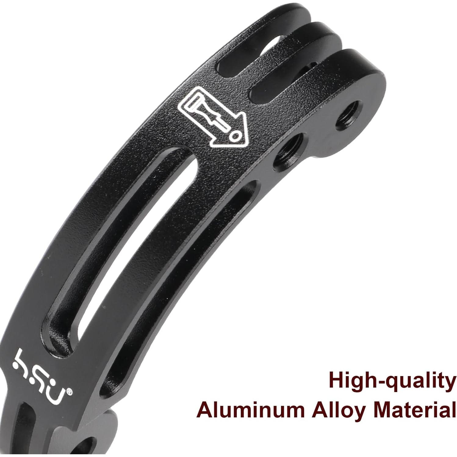 Brazo de Extensión Curvado HSU para Cámaras de Acción - Negro