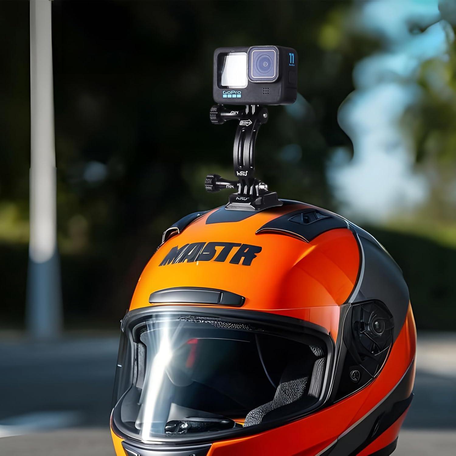 Brazo de Extensión Curvado HSU para Cámaras de Acción - Negro