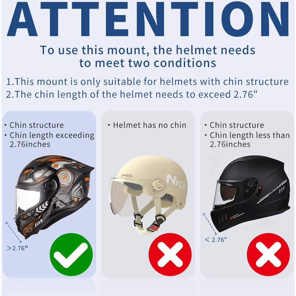 Soporte para casco Bestoct GoPro Hero 13/12/11/10/9/8/7/6/5 Negro