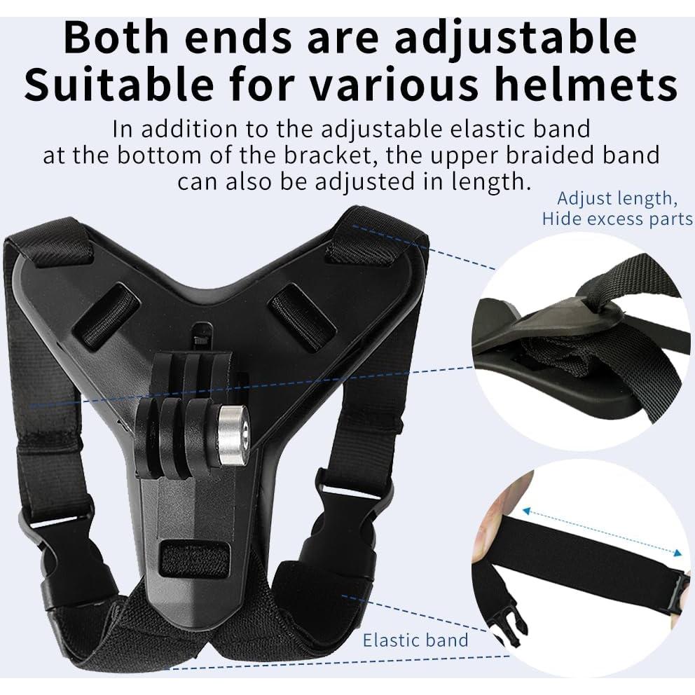 Soporte para casco Bestoct GoPro Hero 13/12/11/10/9/8/7/6/5 Negro