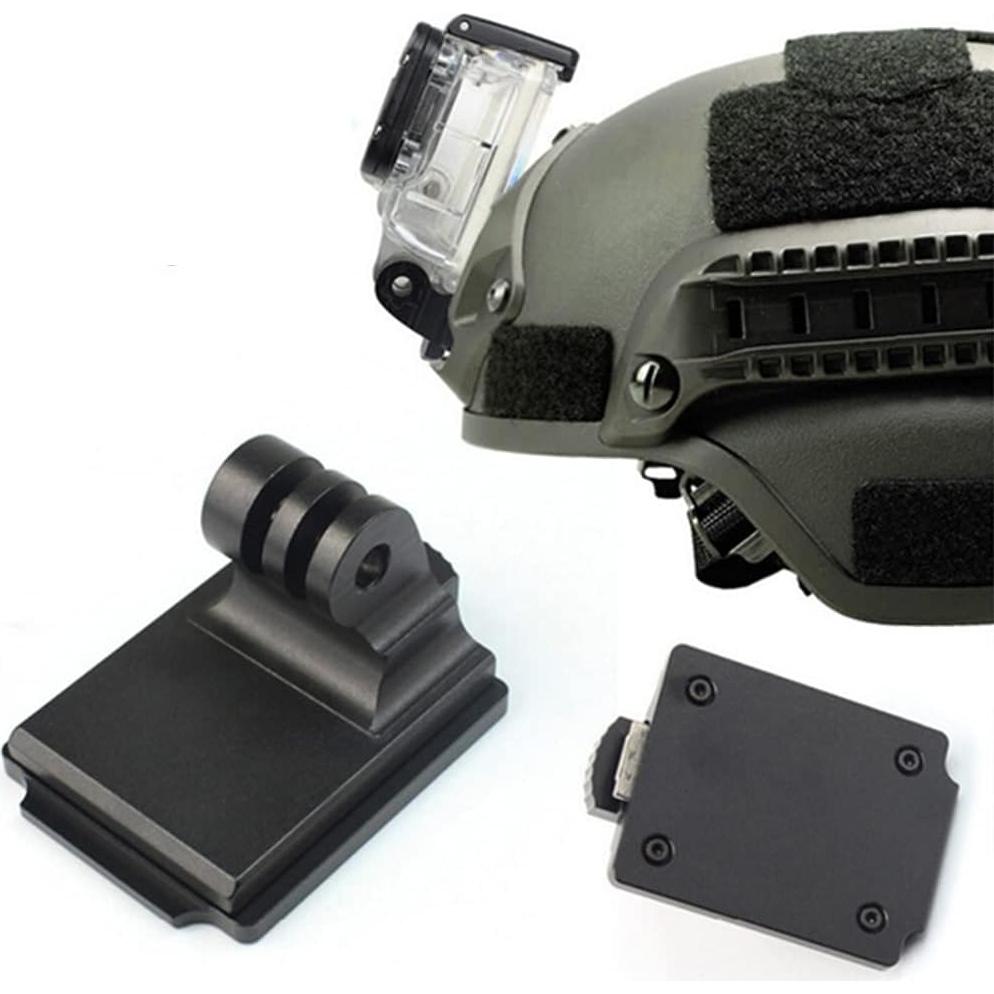 Soporte de casco NVG de aluminio Lupholue para cámaras de acción