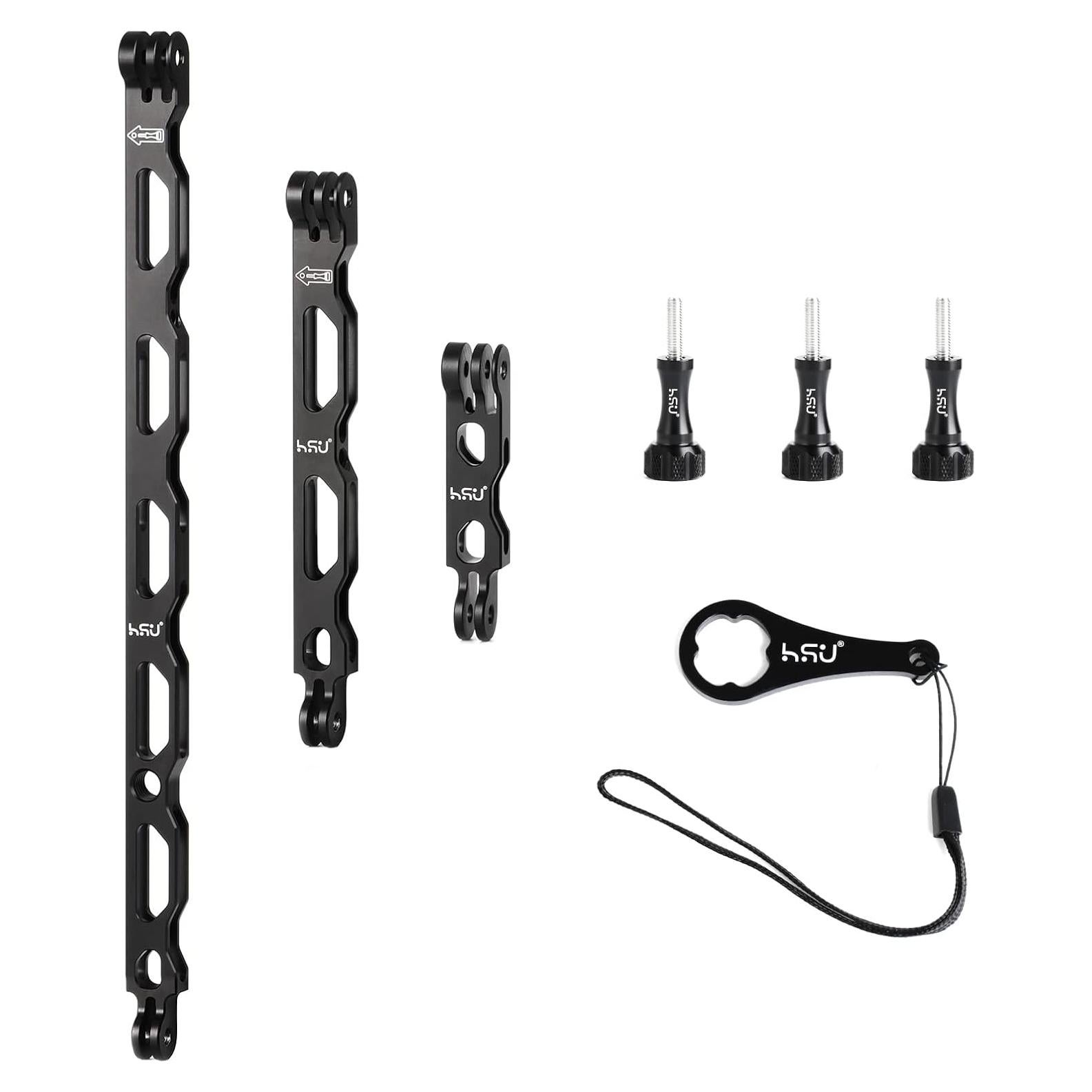 Kit de Brazo de Extensión HSU de Aluminio para GoPro 30/16.5/8.4 cm