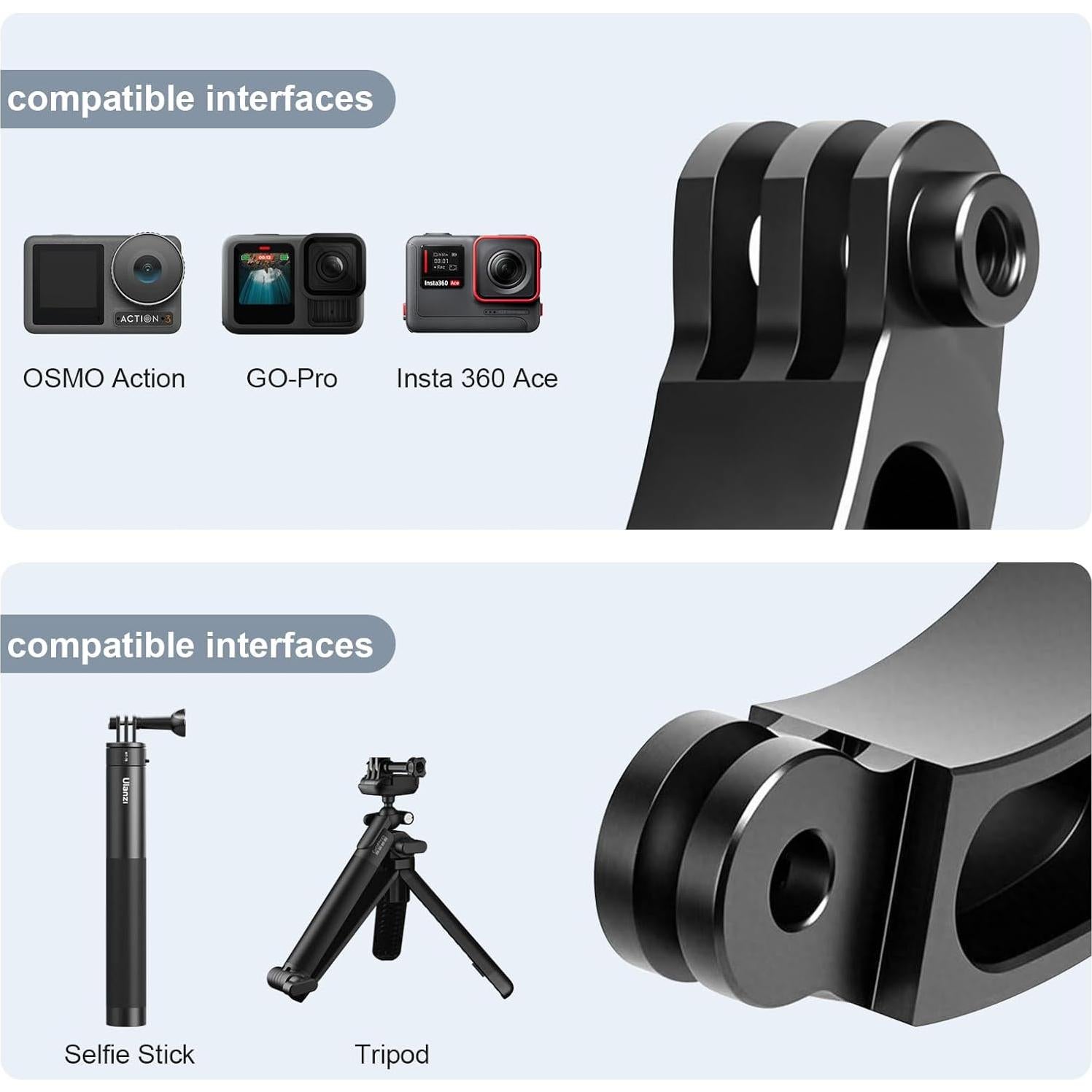 Brazo de Extensión Curvado Mechrig para GoPro y Cámaras de Acción