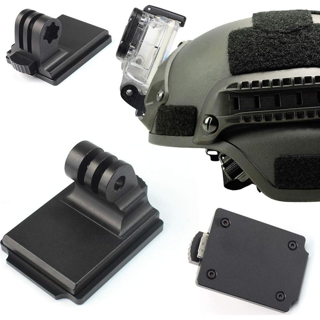 Soporte de casco de aluminio AngelReally para GoPro Hero 9/8/7/6/5/4