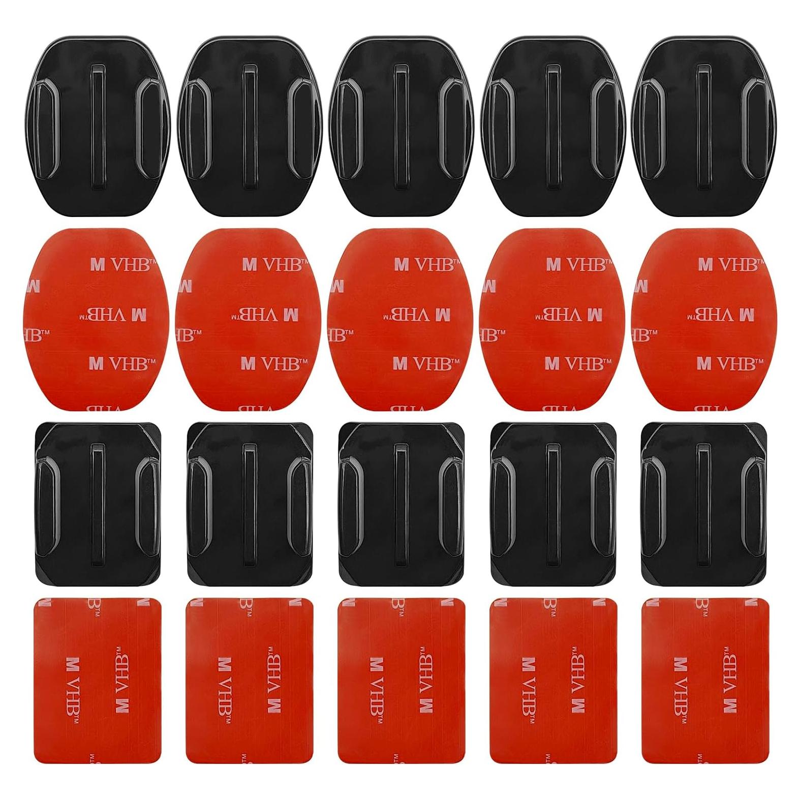 Montajes Adhesivos Planos y Curvos IOUALEY para GoPro - Paquete de 10