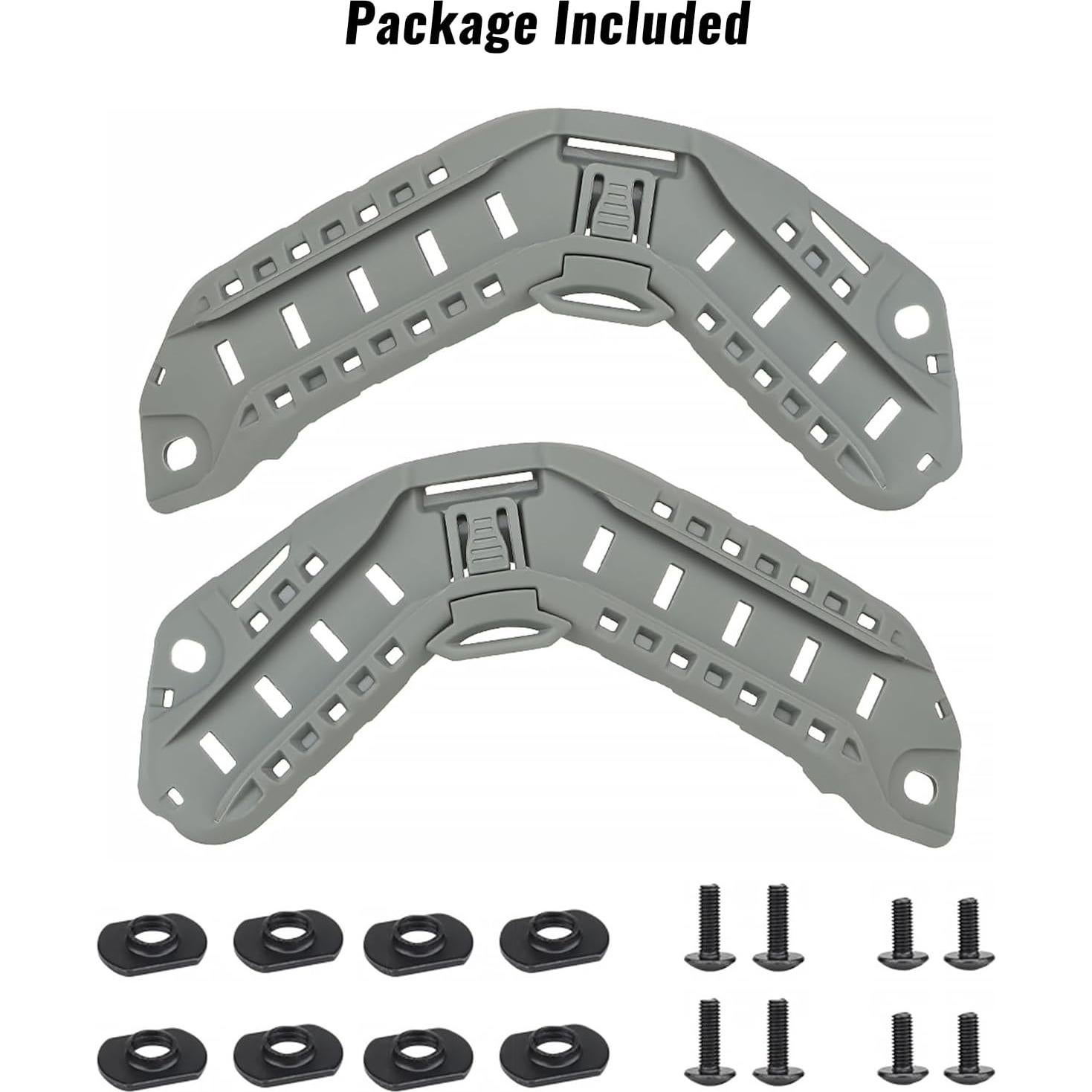 Kit de Rieles Laterales Qavctw para Casco Táctico FAST