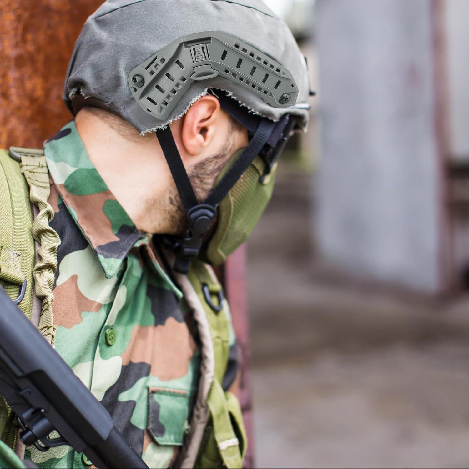 Kit de Rieles Laterales Qavctw para Casco Táctico FAST