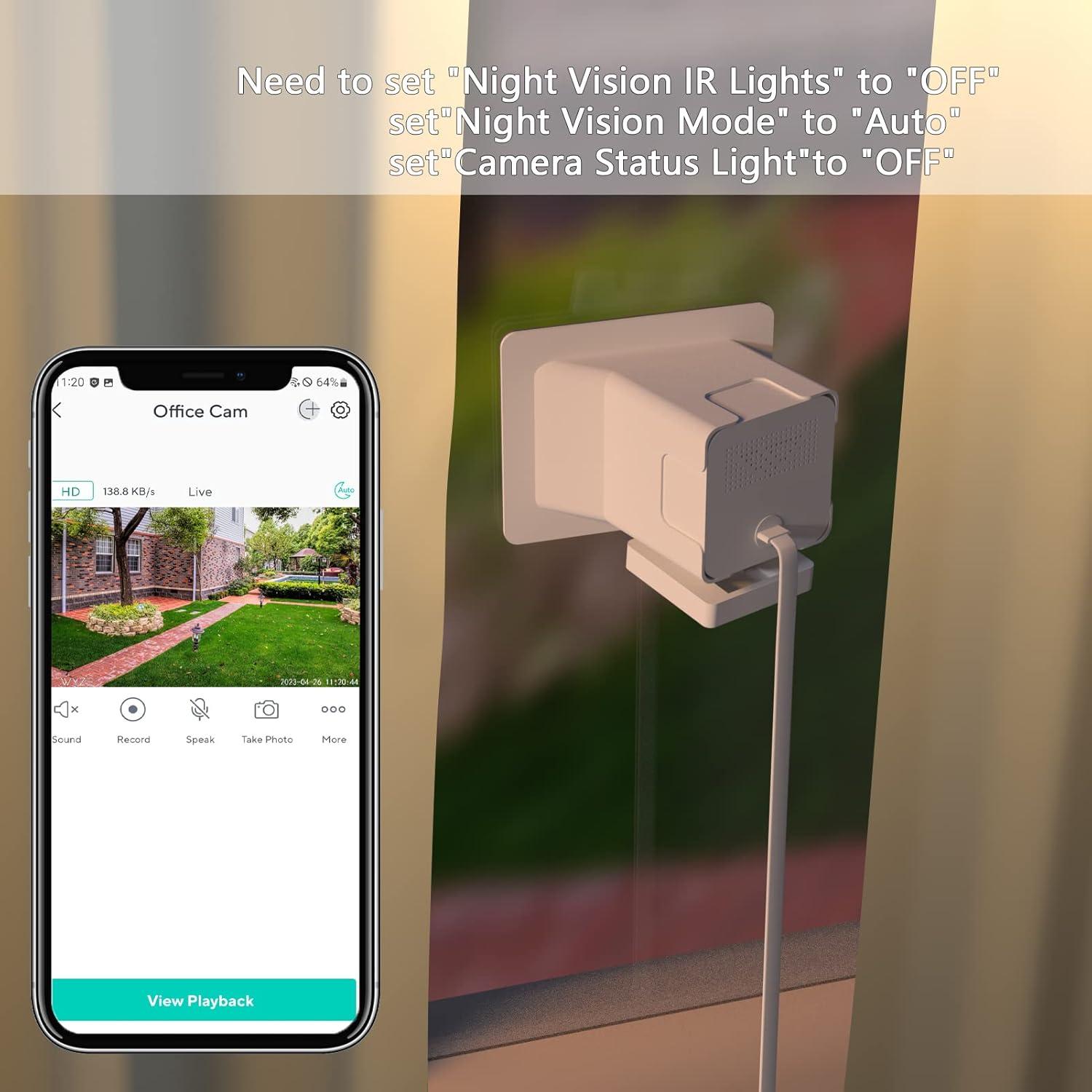Soporte de Ventana Angulado Teccle para Wyze Cam V3/V4 20°