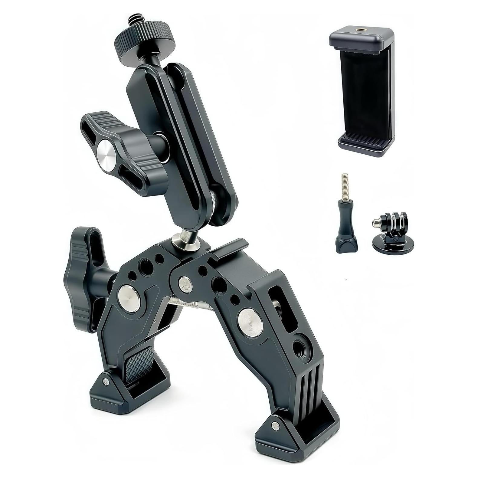 Super Clamp LSYRIA con Brazo Mágico 360° y Adaptador GoPro