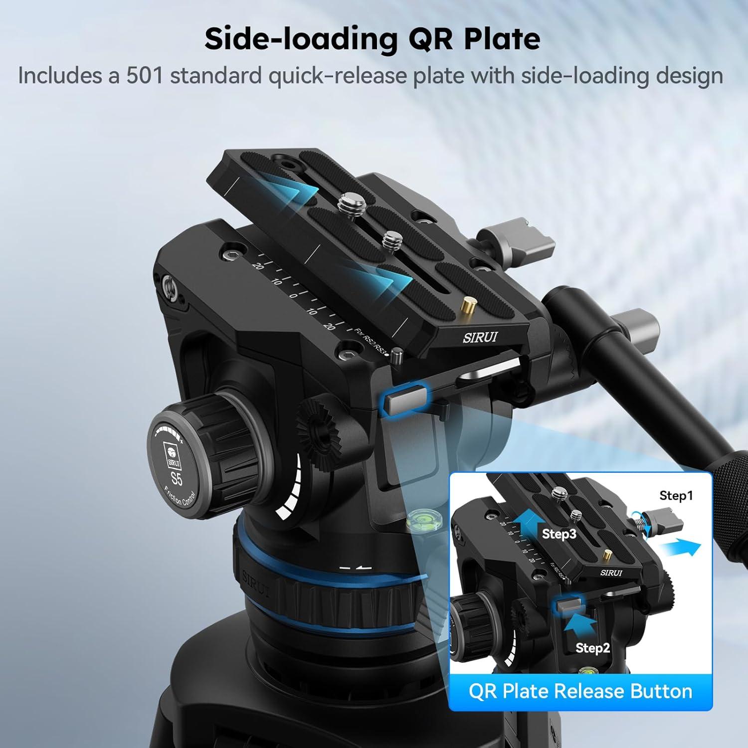 Trípode de Video SIRUI SQ75 de Fibra de Carbono 178cm