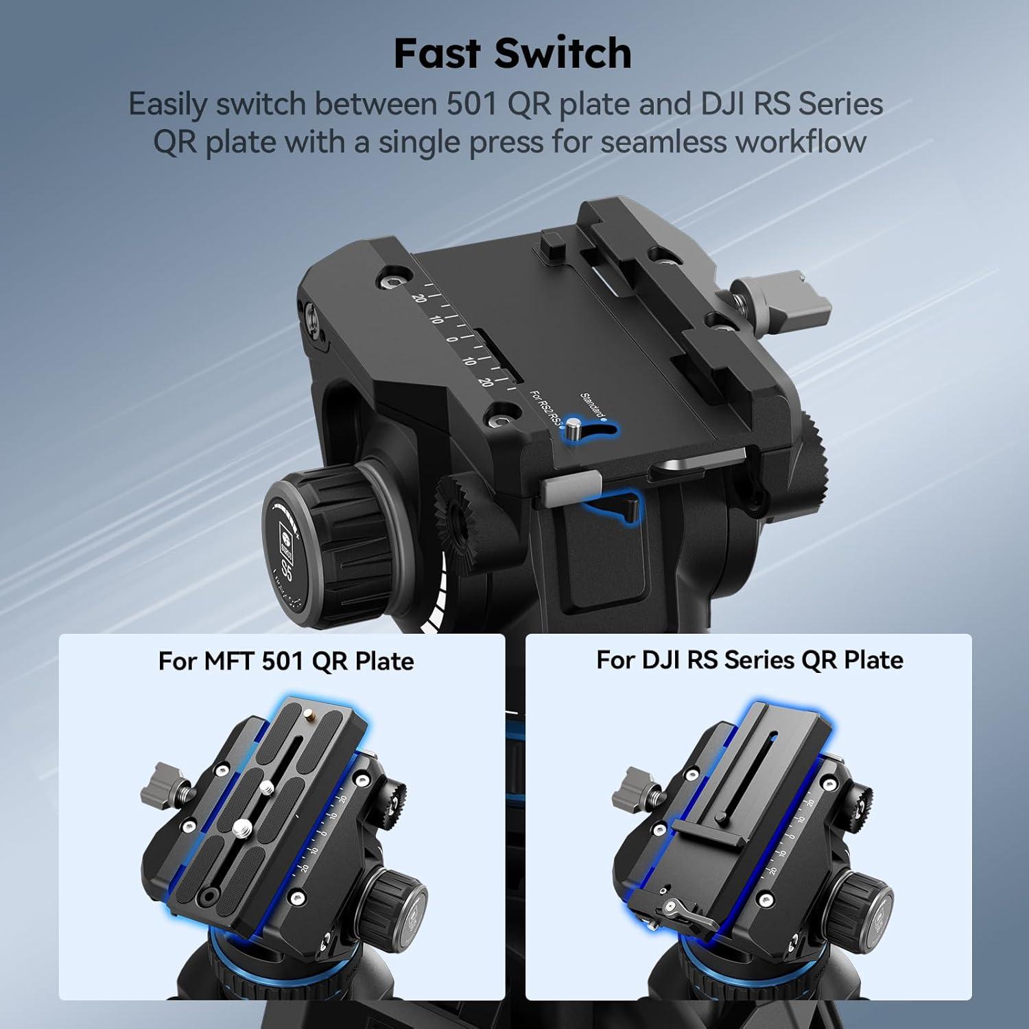 Trípode de Video SIRUI SQ75 de Fibra de Carbono 178cm