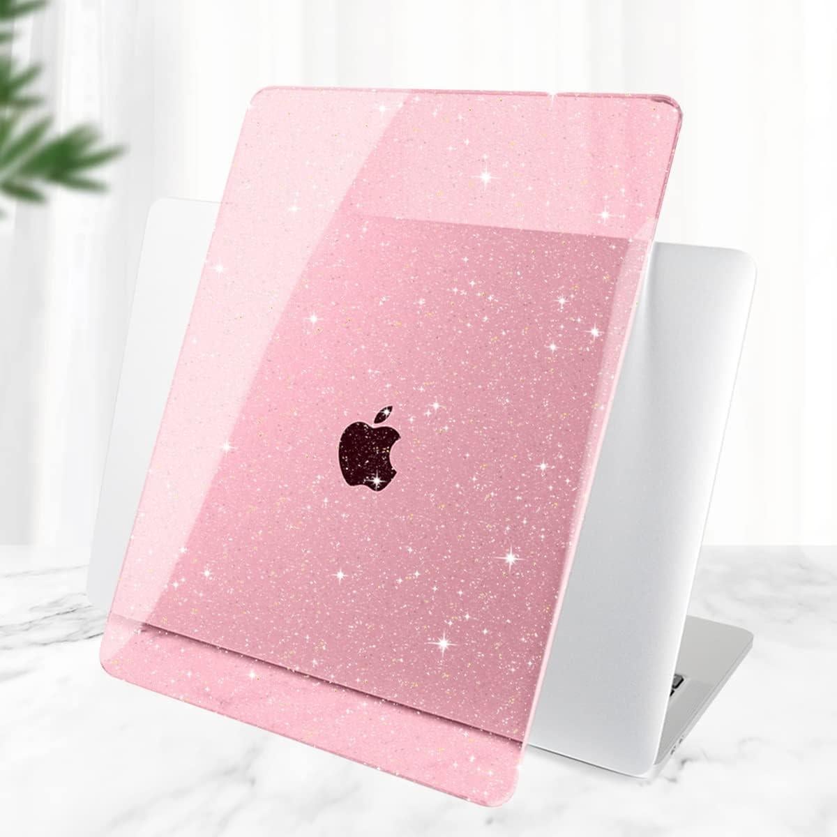 Funda DONGKE para MacBook Air 13" 2021-2018 Rosa Brillante