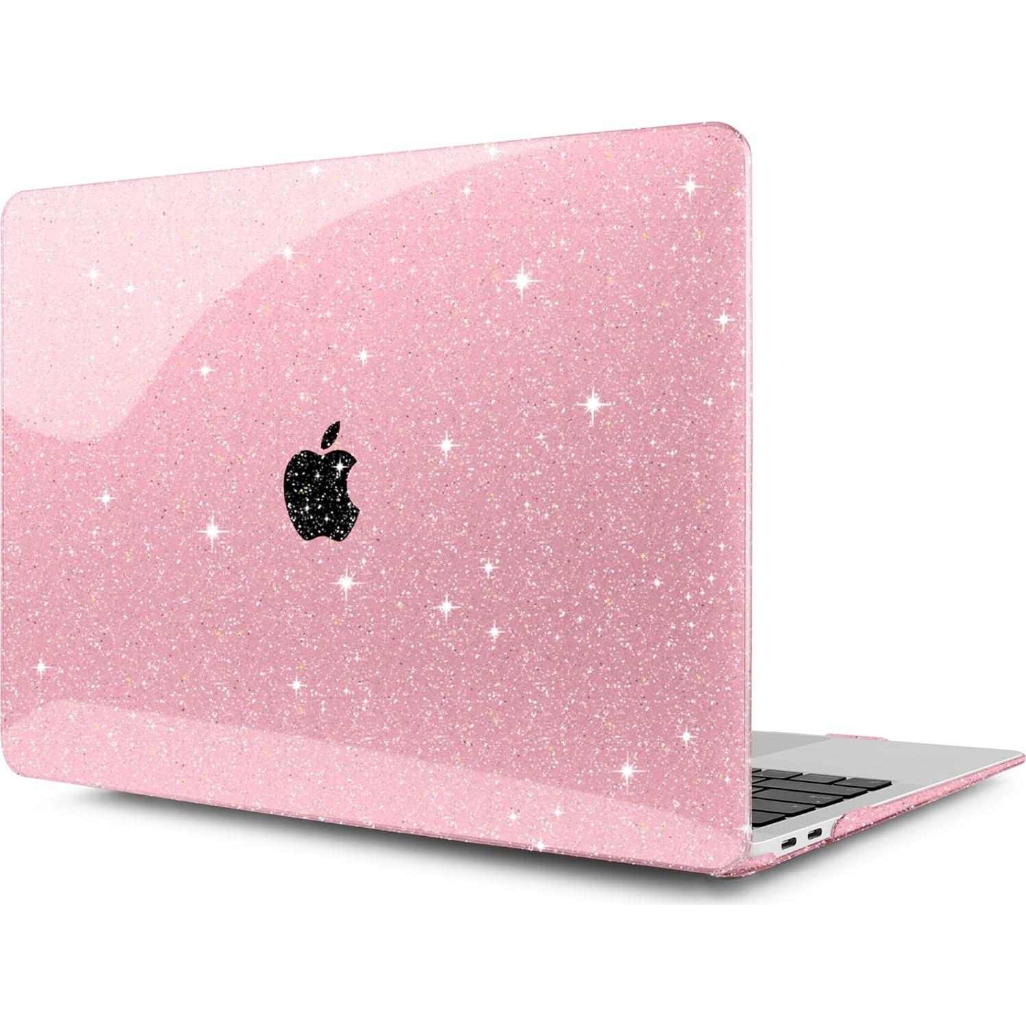 Funda DONGKE para MacBook Air 13" 2021-2018 Rosa Brillante