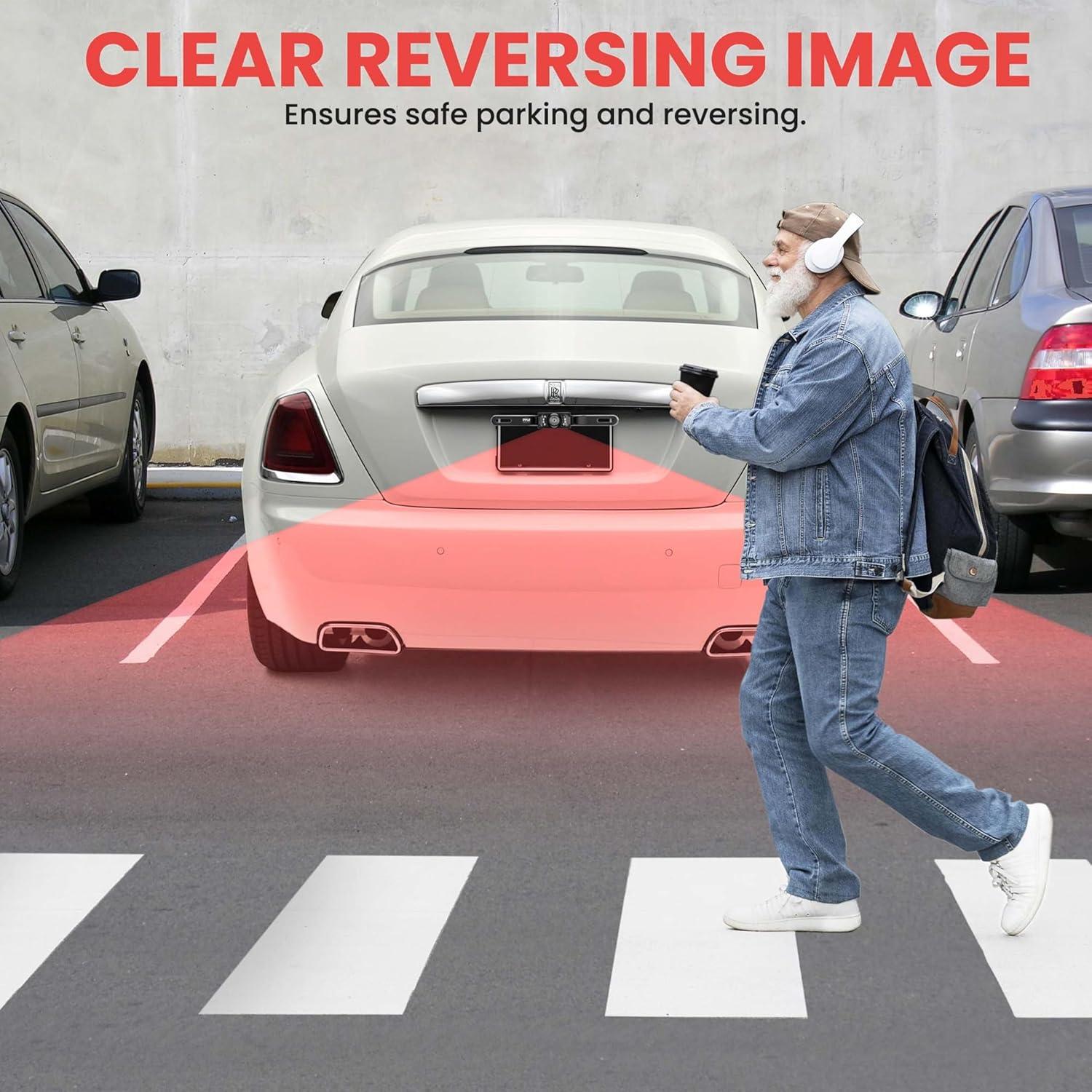 Cámara de Respaldo Pyle PLCM7200, Pantalla LCD 7", Impermeable