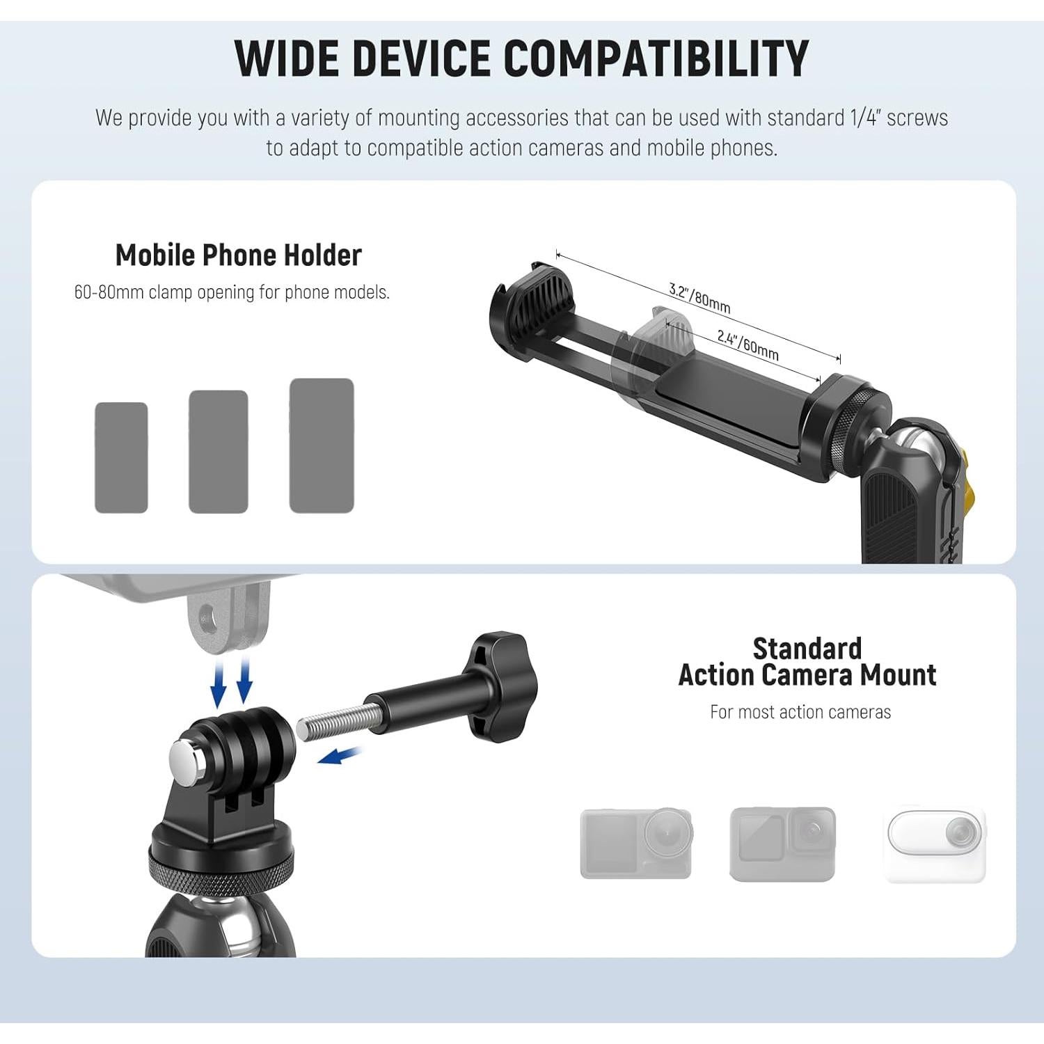 Kit de Montaje Magnético Neewer para Cámara de Acción GP-40