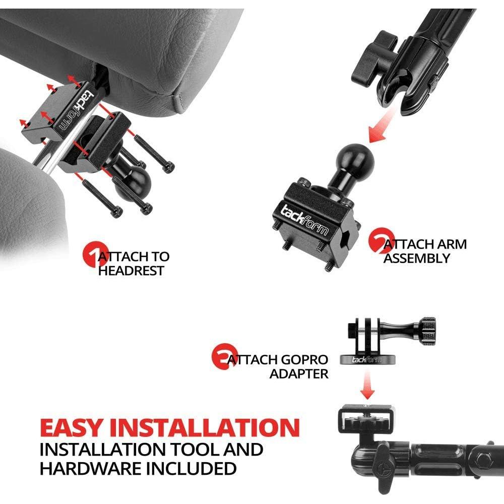 Soporte para Reposacabezas Tackform para GoPro y Cámaras de Acción