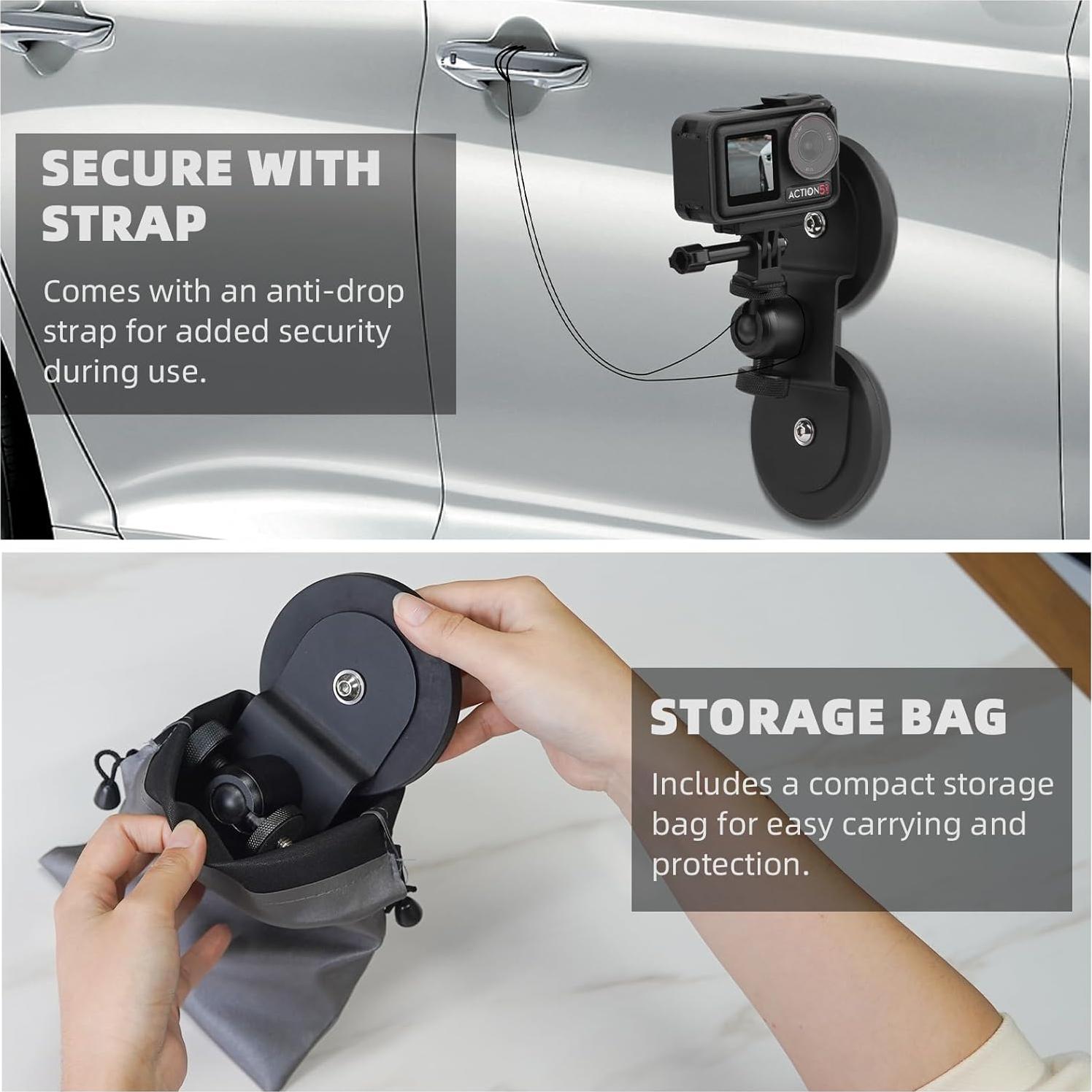 Soporte Magnético para Coche BRDRC para GoPro y Teléfonos