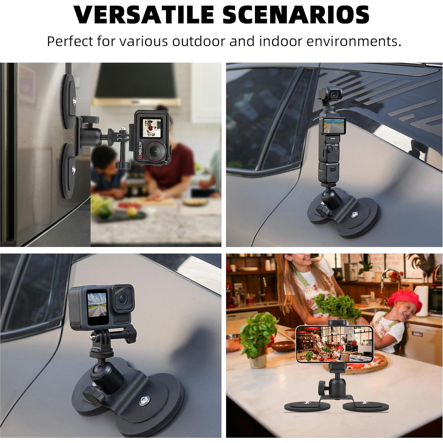 Soporte Magnético para Coche BRDRC para GoPro y Teléfonos