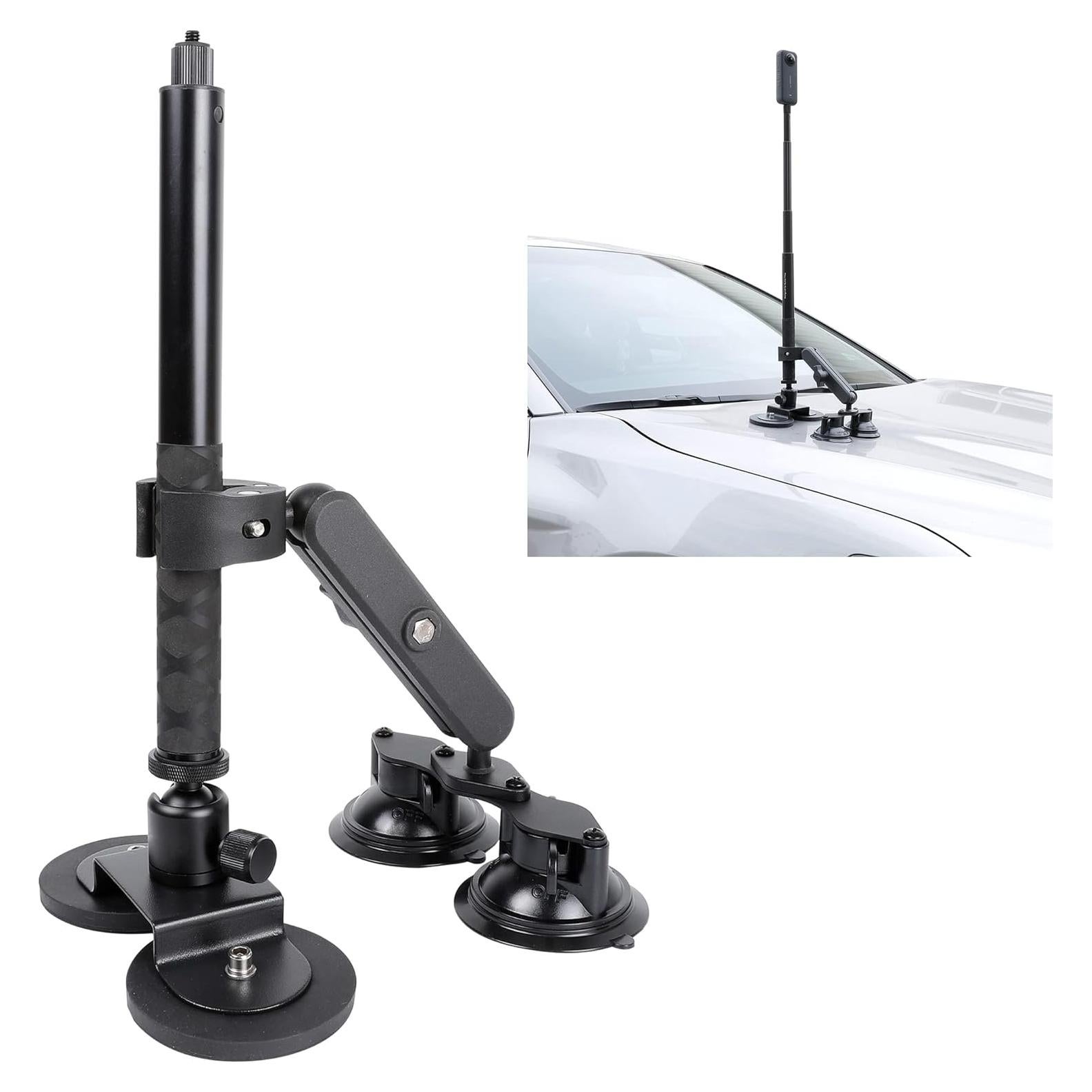 Kit de Montaje PellKing para Coche Insta360 4 en 1 con Palo de Selfie 114cm