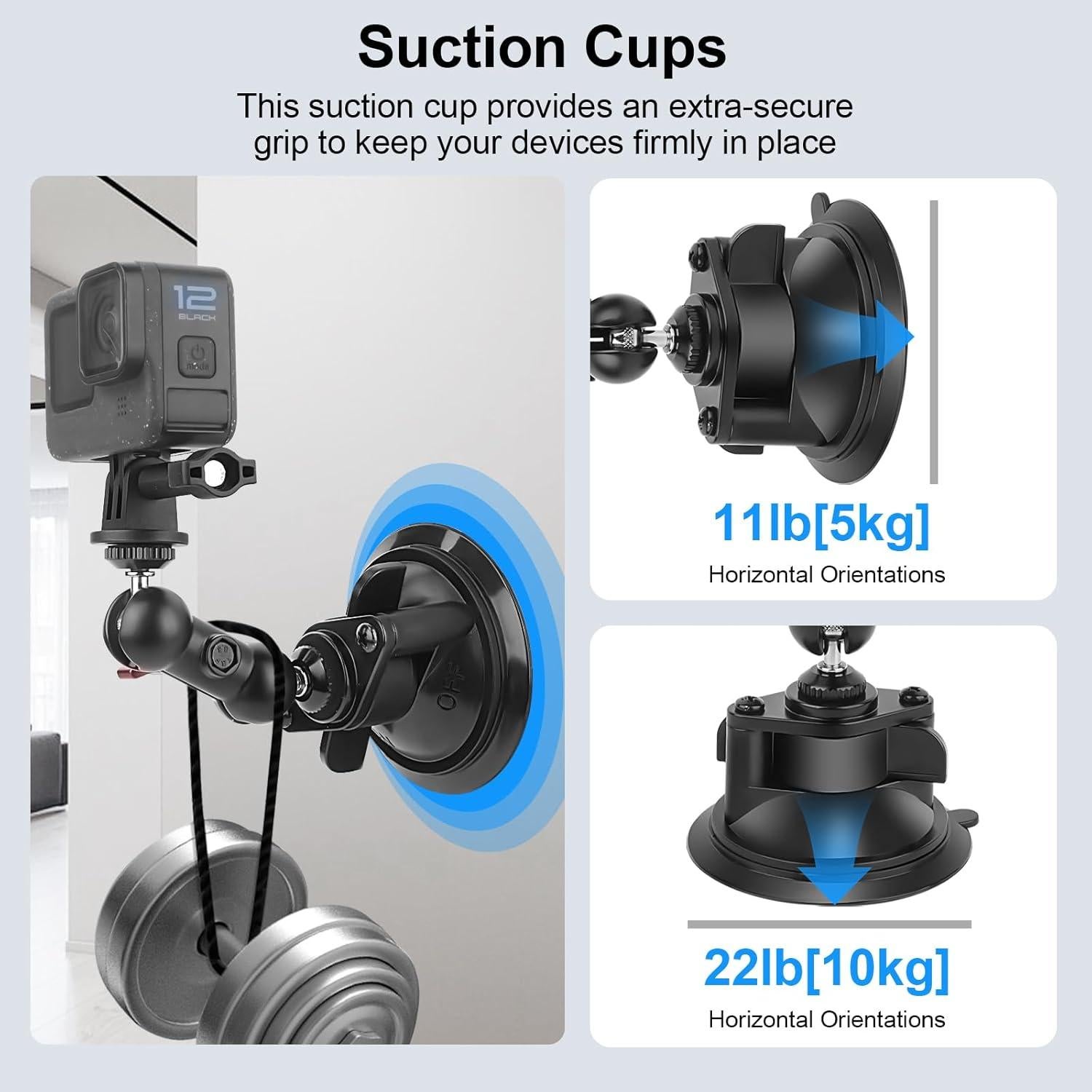 Soporte de Ventosa Mechrig para Cámara y Teléfono 360°