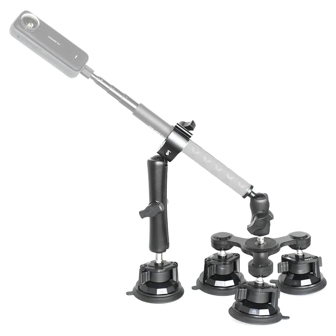 Soporte de Ventosa Triple FT para Coche Insta360 y GoPro