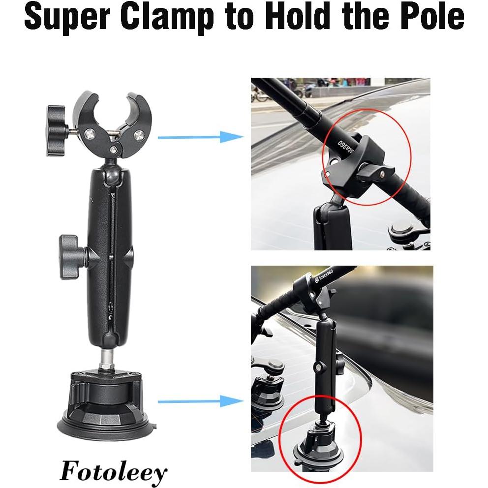 Soporte de Ventosa Triple FT para Coche Insta360 y GoPro