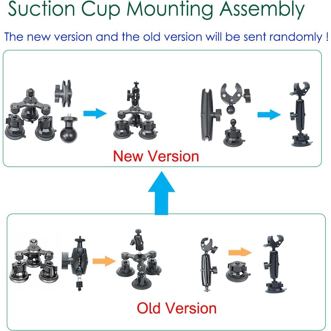 Soporte de Ventosa Triple FT para Coche Insta360 y GoPro