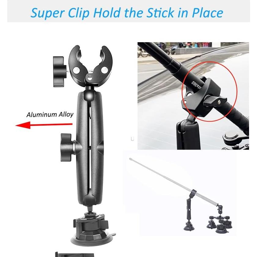 Soporte de Ventosa Triple FT para Coche Insta360 y GoPro