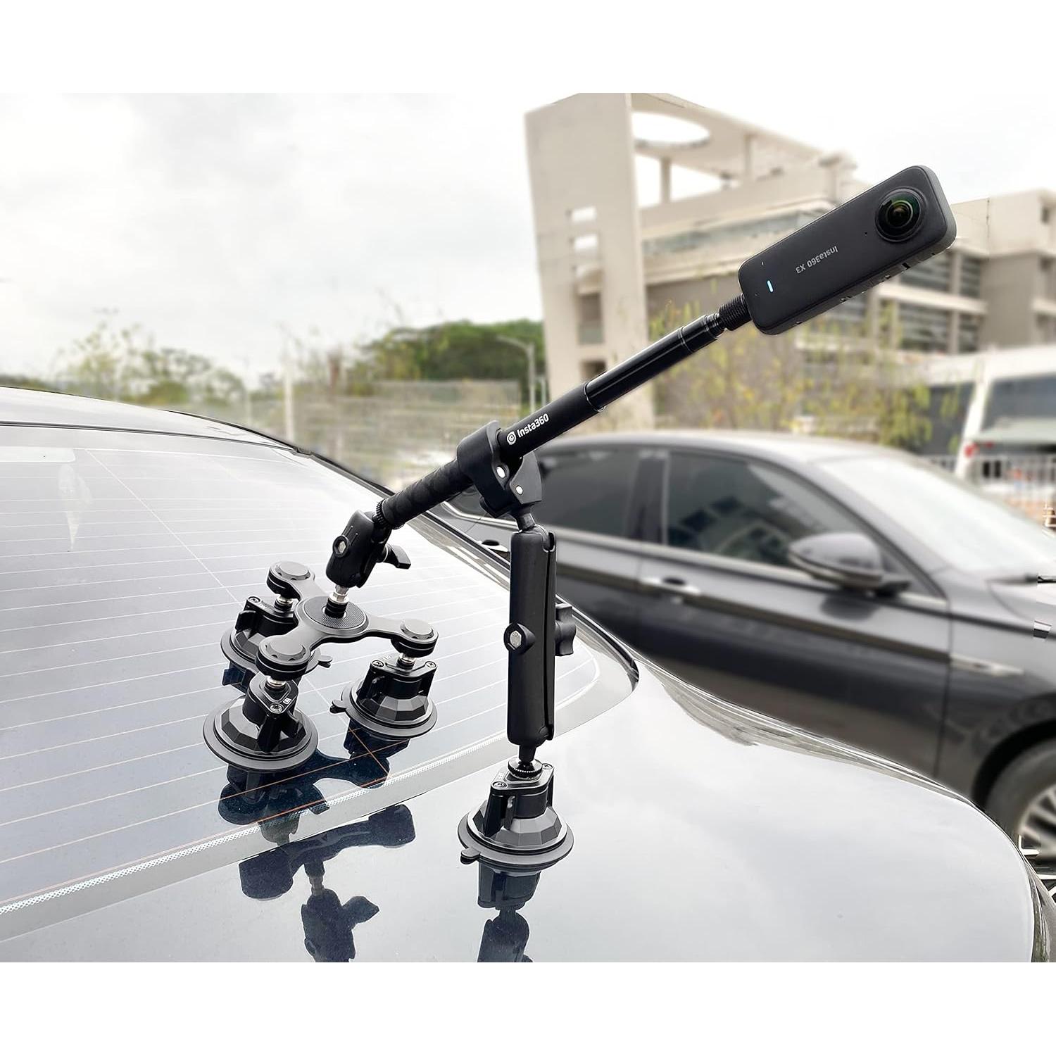 Soporte de Ventosa Triple FT para Coche Insta360 y GoPro