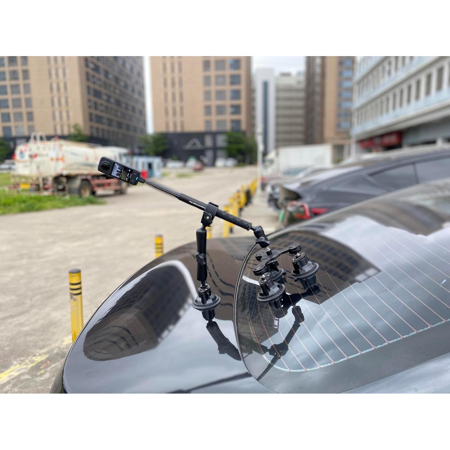 Soporte de Ventosa Triple FT para Coche Insta360 y GoPro