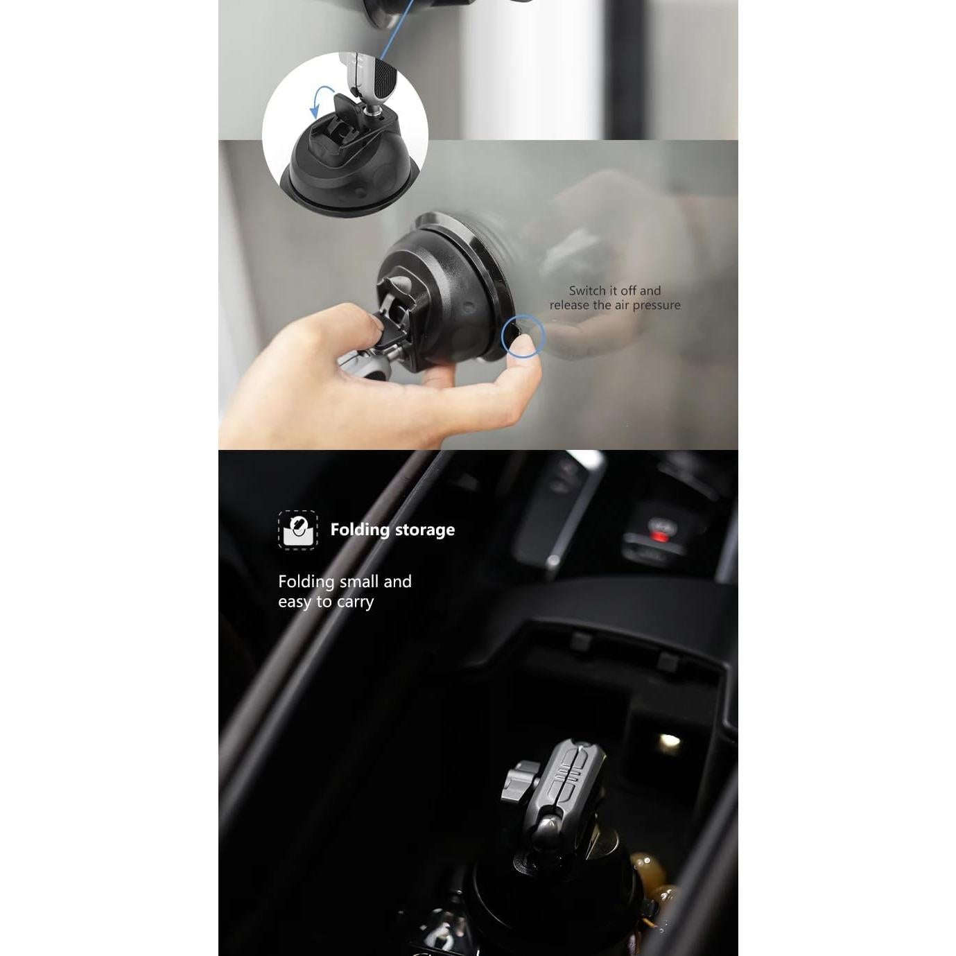 Soporte de Cámara de Aluminio REFLEX CAMERA para Coche - Ventosa 360°