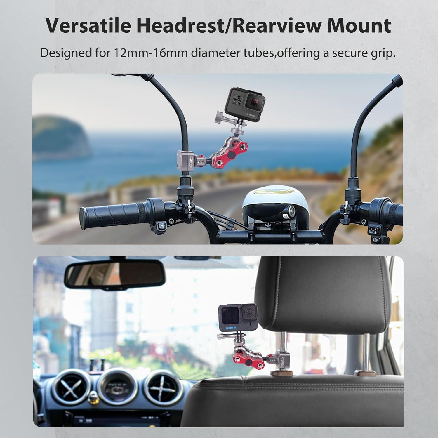 Soporte de Cámara Came-TV para Reposacabezas y Espejo 360°